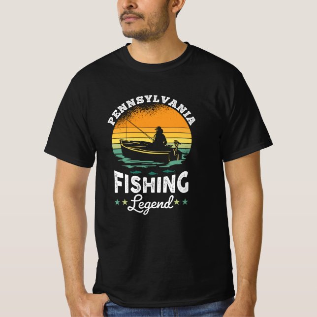 T-shirt Pennsylvanie Pêche légende USA Fisher Gifts (Devant)