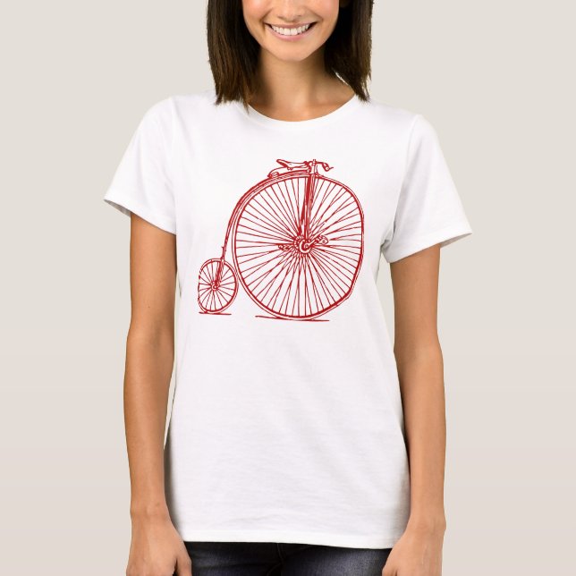 T-shirt Penny Farthing - Ruby Red (Devant)