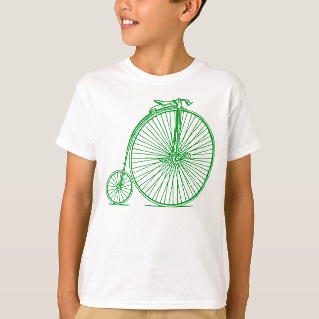 T-shirt Penny Farthing - Vert d'herbe (Devant)