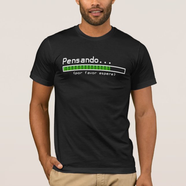 T-shirt Pensée… Attendez svp (les Espagnols) (Devant)