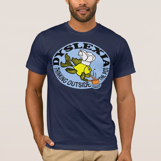 T-shirt Pensée Sparky de poissons de chef de dyslexie en (Devant)