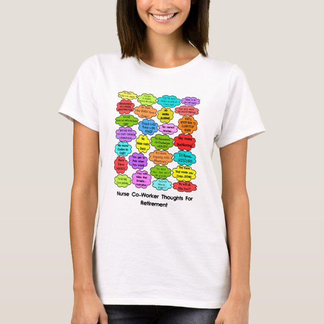 T-shirt Pensées retirées drôles de collègue de cadeaux (Devant)