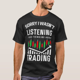 T-shirt Penser à la négociation - Drôle investisseur Stock