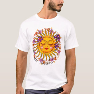 T-shirt Penser Bonne Pensée - Soleil Et Fleurs Positive