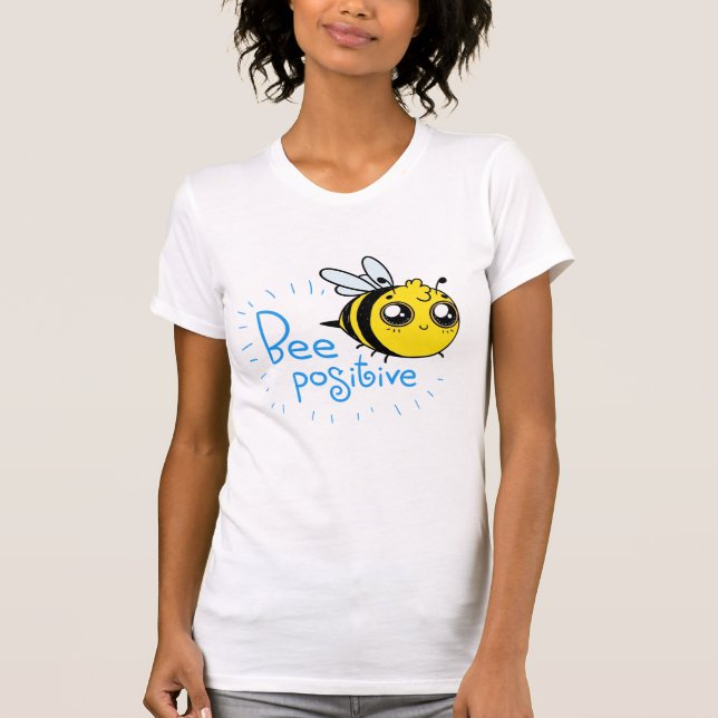 T-shirt Penser Positive Abee Positive Mignonne Abee (Devant)