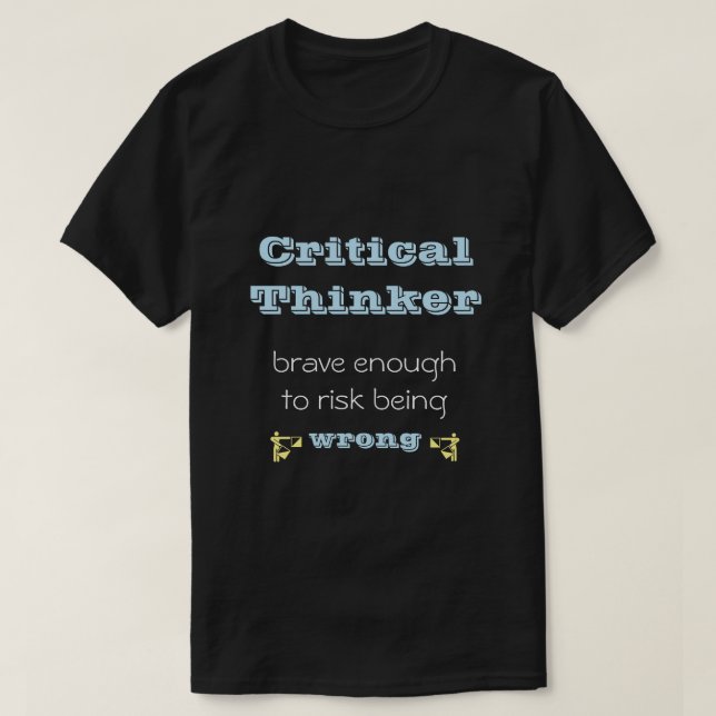 T-shirt penseur critique (Design devant)