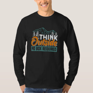 T-shirt Pensez à l'extérieur aucune boîte requise