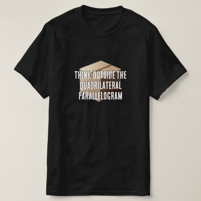 T-shirt Pensez à l'extérieur du parallélogramme quadrilate (Design devant)