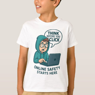 T-shirt Pensez avant de cliquer - Sensibilisation à la séc