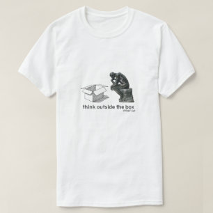 T-shirt Pensez Dehors De La Boîte _ Une Chemise MisterP