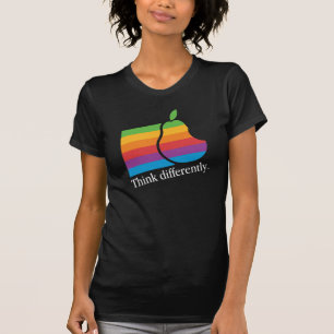 T-shirt Pensez différemment - rétro Apple parodient la