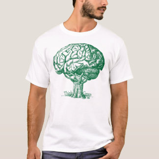 T-shirt Pensez l'arbre vert de cerveau