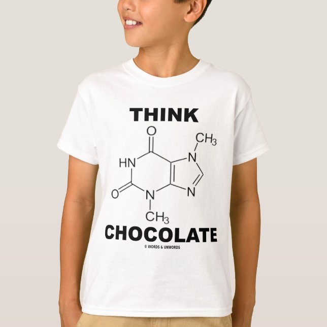 T-shirt Pensez le chocolat (la chimie de molécule de (Devant)