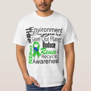 T-shirt Pensez le collage vert d'environnement