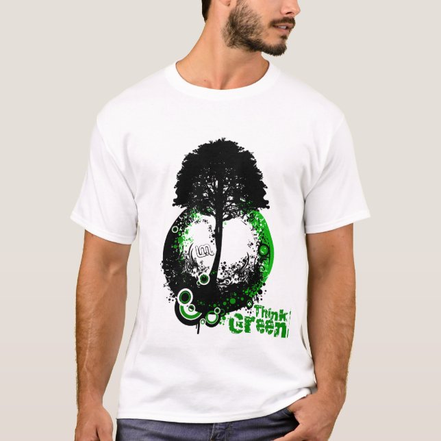 T-shirt Pensez le vert (Devant)