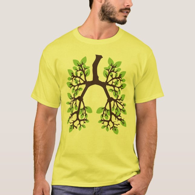 T-shirt Pensez que le vert respirent le vert (Devant)