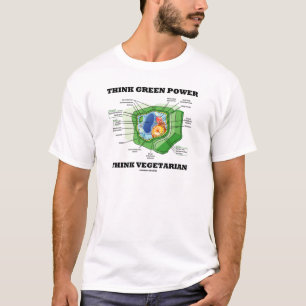 T-shirt Pensez que l'énergie verte pensent le végétarie