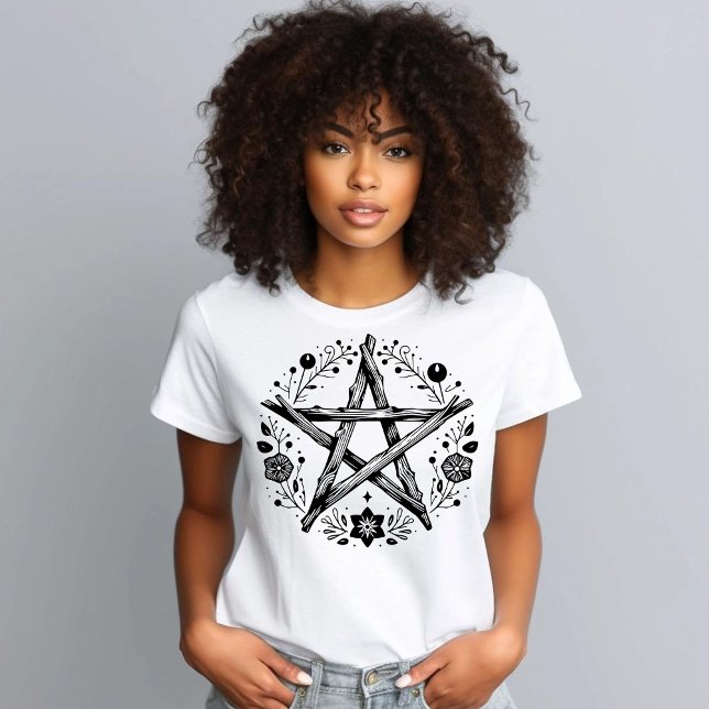 T-shirt Pentacle Rustique Pagan Star (Créateur téléchargé)