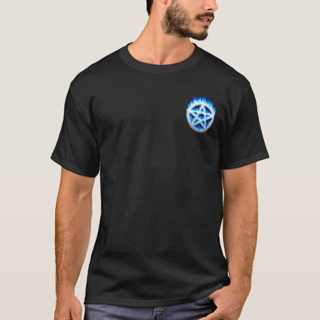T-shirt Pentagone étoilé de flamme de gaz (Devant)