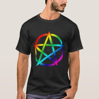 T-shirt Pentagramme d'arc-en-ciel pour les chemises