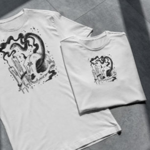 T-shirt Pentagramme Et Serpent