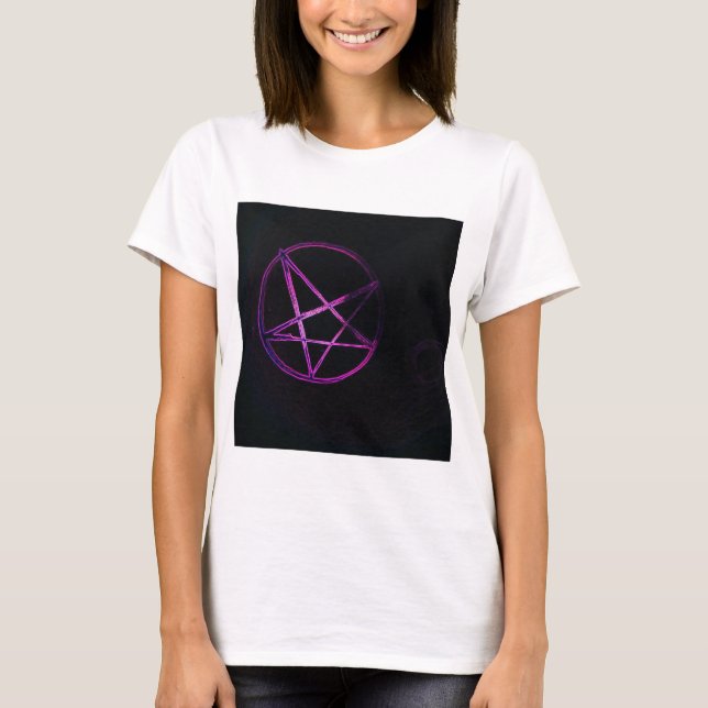 T-shirt pentagramme pourpre (Devant)