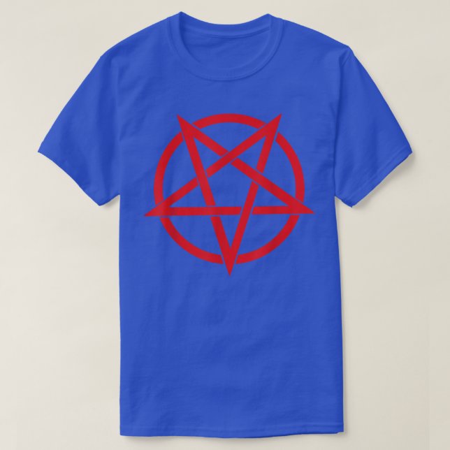 T-shirt Pentagramme rouge inversé Tee  (Design devant)