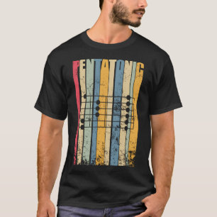 T-shirt Pentatonic Guitare Scale Rock Blues Musicien Riff