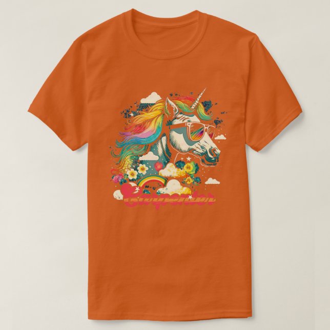 T-shirt Penter Rainbow Unicorn (Design devant)