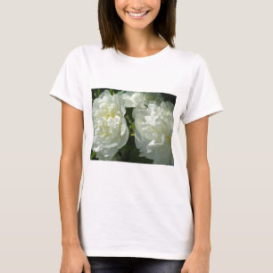 T-shirt Peonies blanches