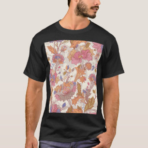 T-shirt Peonies décoratives : motif floral coloré.