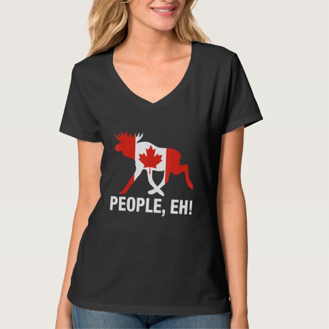 T-shirt People, eh! Funny Canadian Moose Maple Leaf Canada (Devant)