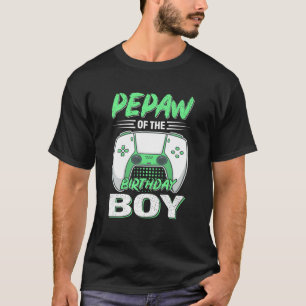 T-shirt Pepaw Of The Level Up Birthday Boy Video Jeu Déco