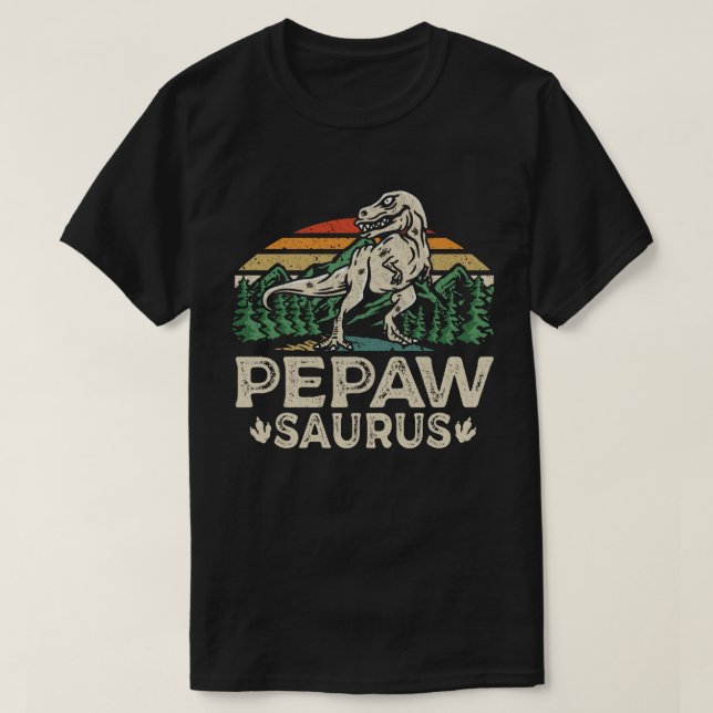 T-shirt Pepawsaurus Dinosaur Grandpa Saurus Fête des pères (Design devant)