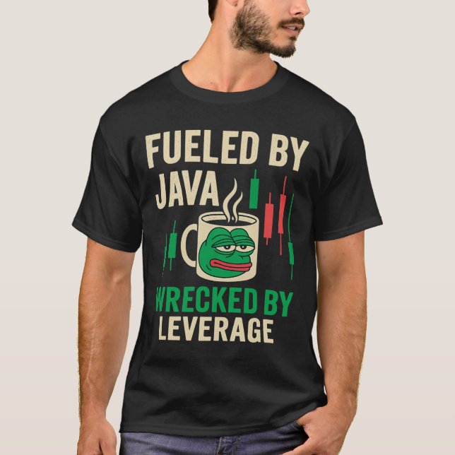 T-shirt Pepe Leverage Coffee Crypto Shirt (Devant)