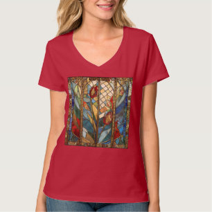 T-shirt Pépites en chef rouges en verre tendu au lever du
