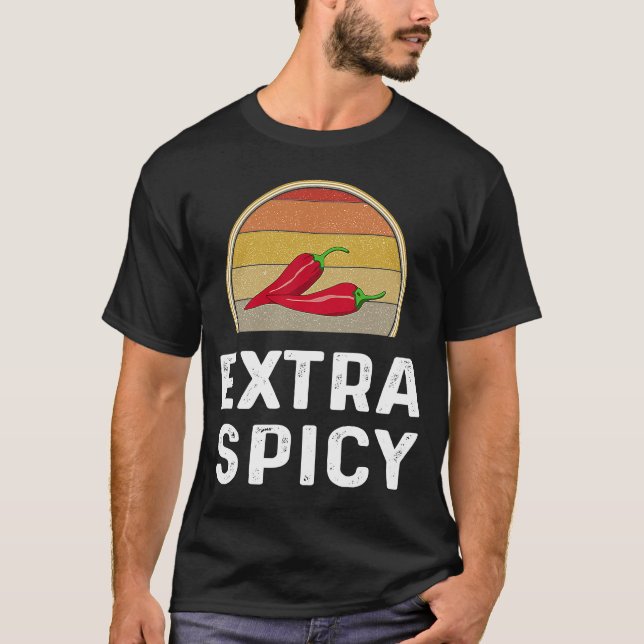 T-shirt Pepper chili extra épicé Cook off Retro (Devant)