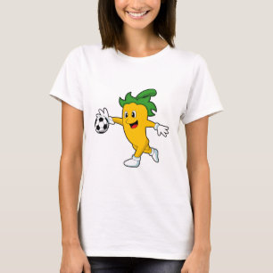 T-shirt Pepper Vegan comme joueur de football avec Soccer.