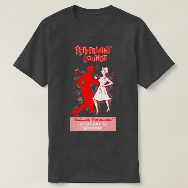 T-shirt Pepperment Lounge Boston années 1960 (Design devant)