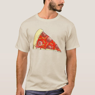 T-shirt Pepperoni Fromage Pizza Tee - shirt en tranches NY