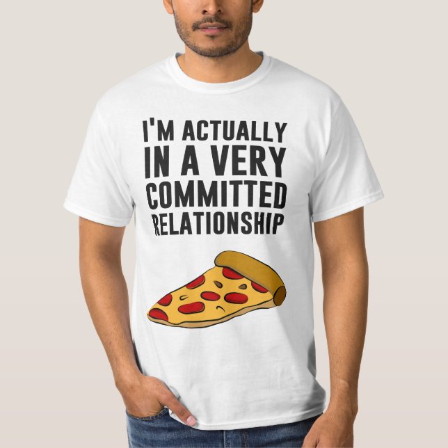 T-shirt Pepperoni Pizza Love - Une relation sérieuse (Devant)