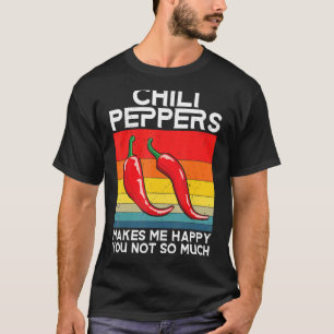 T-shirt Peppers Chili Retro Rouge épicé poivron Manger Mex