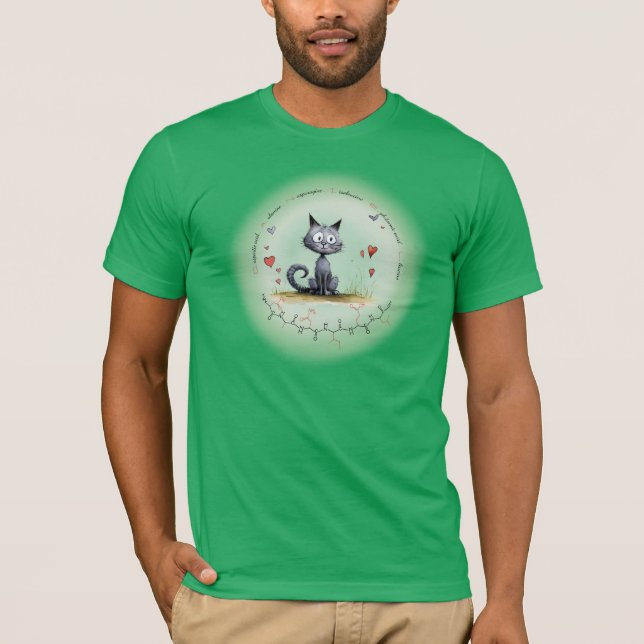 T-shirt peptide DANIEL, conception de chat avec texte pers (Devant)