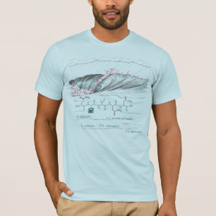 T-shirt peptide QUINN, vague, texte personnalisé, clair