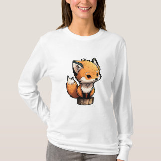 T-shirt Pequeño y Tierno Zorro