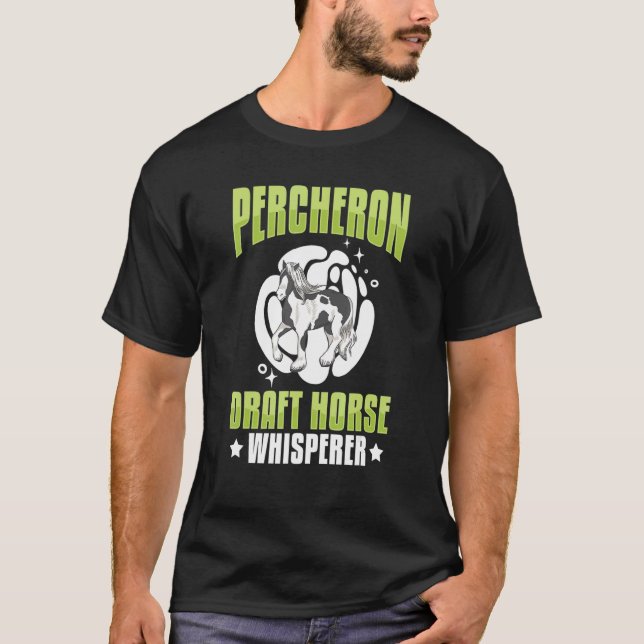 T-shirt Percheron Ébauche Cheval Cheval Équitation Équestr (Devant)