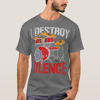 T-shirt Percussion I Destruction Silence Rétro Drums