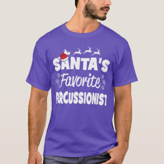 T-shirt Percussionniste préféré du Père Noël Tapis de Noël