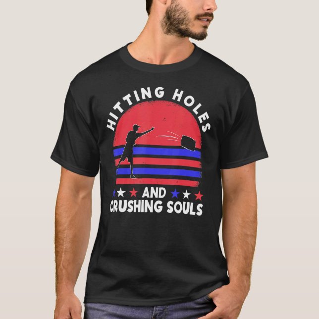 T-shirt Percuter Des Trous Et Des Âmes Qui Se Croisent Équ (Devant)