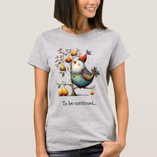 T-shirt Perdrix humoristique dans un arbre à poires Fantai